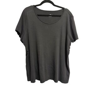 Lemon Way Black Short Sleeve Shirt‎ Women's Size 2X